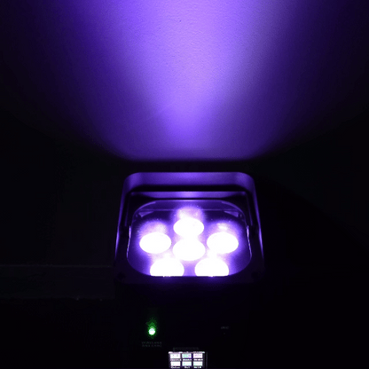 SHEHDS Draadloze Accu LED Uplight Par Light 6x18W 6in1 RGBAW+UV Met Afstandsbediening