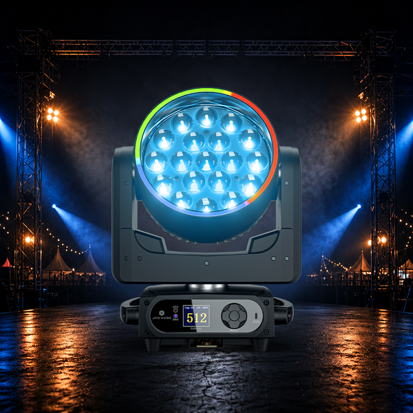 Shehds LED Moving Head Scheinwerfer 19x15W /20W/25W Beam Wash Zoom Bühnenbeleuchtung
