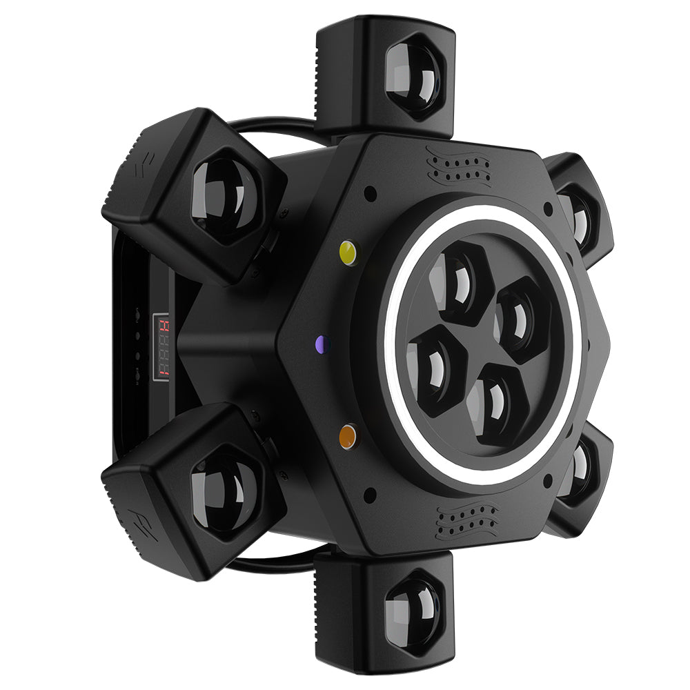SHEHDS 2/3/4/6 Arms LED Beam Moving Head Lights 50W/80W/100W/120W RGBW Stage Lighting with Wireless Remote Control for Party Bar DJs