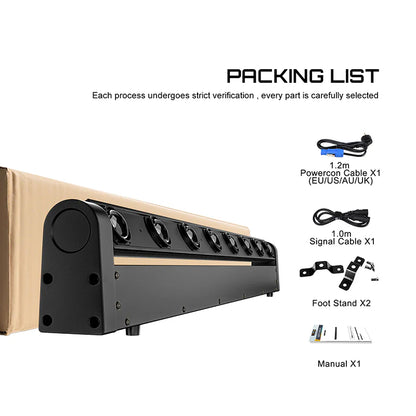SHEHDS Stage Lighting Package – 200W RGB Strobe + 230W 7R Beam + 8x12W & 19x15W Moving Heads