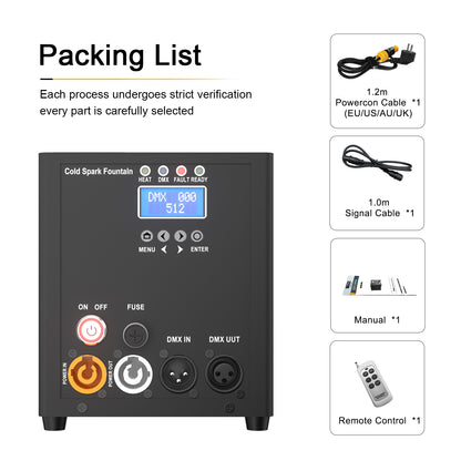 SHEHDS Mini 450W Spark Machine – package contents