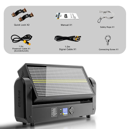 SHEHDS 200W LED Moving Head Strobe Light Matrix Effect Wash Light for Stage, Club, DJs