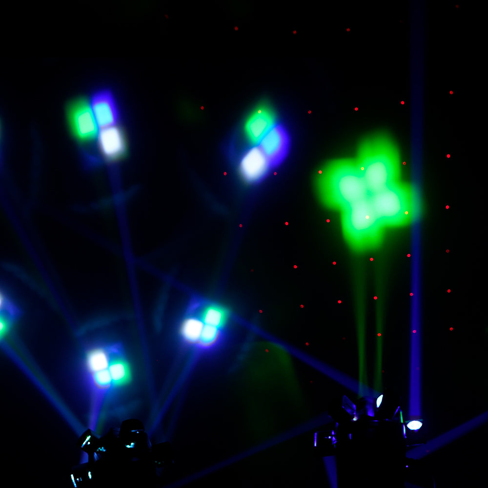 SHEHDS 2/3/4/6 Arms LED Beam Moving Head Lights 50W/80W/100W/120W RGBW Stage Lighting with Wireless Remote Control for Party Bar DJs