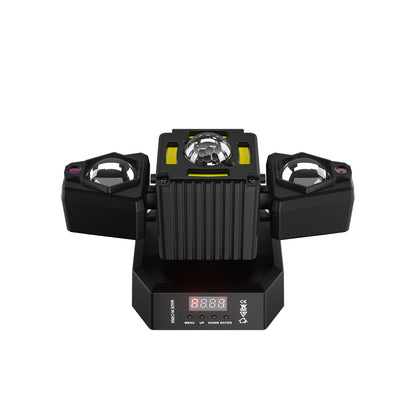 SHEHDS 2/3/4/6 Arms LED Beam Moving Head Lights 50W/80W/100W/120W RGBW Stage Lighting with Wireless Remote Control for Party Bar DJs