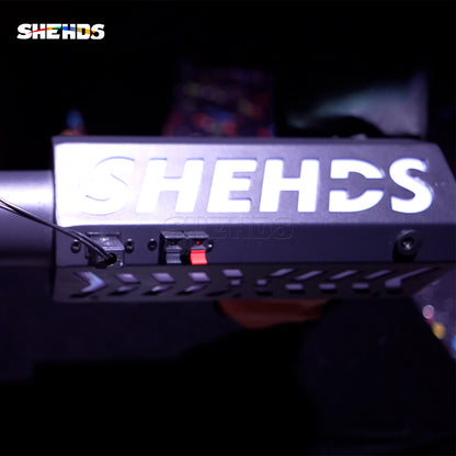 SHEHDS Rechargeable RGB Confetti Machine High-strength Aluminum Alloy Body