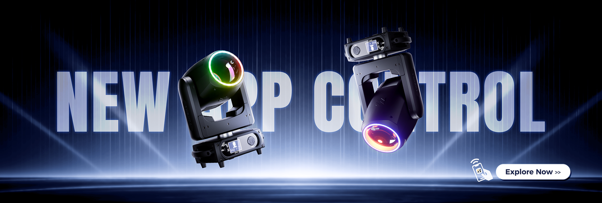 SHEHDS app-controlled 200W and 300W COB spot zoom stage lights