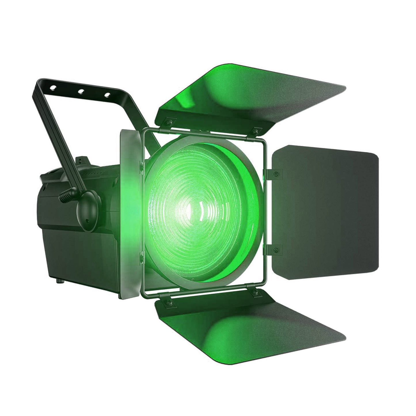 SHEHDS 250W/350W LED Spotlight RGBWAUV/RGBLAC/RGBW/RGBL/Warm+Cool White Stage Lighting with Barndoors & Pulse Strobe