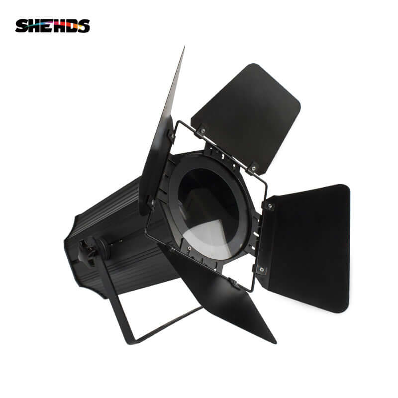 SHEHDS Dual Color LED 200W COB Zoom Par Lighting with Barndoors