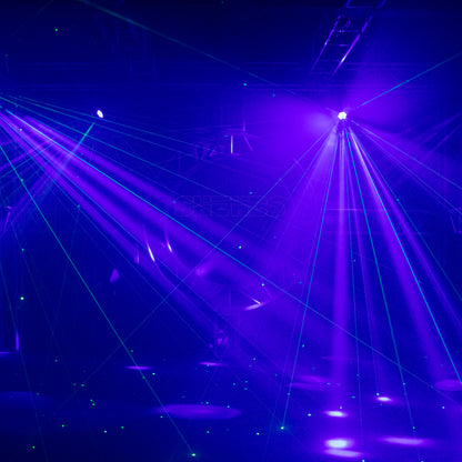 JMS WEBB 6x15W Laser + faisceau RGBW lumière principale mobile DJ Disco scène lumières principales mobiles
