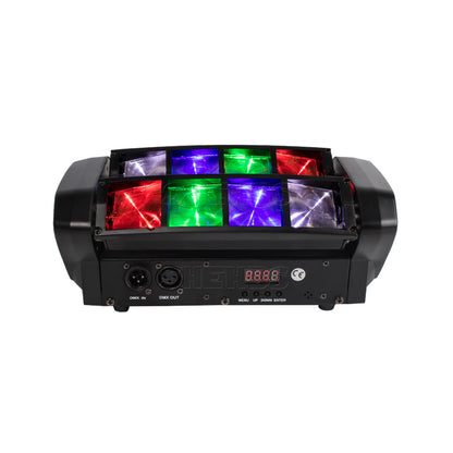 Mini feixe de LED 8x6W luz aranha RGBW Laser DJ Show iluminação de cabeça móvel para teatro de igreja