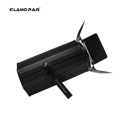 GLAMOPAR（With Barndoors）Two-tone LED 200W COB Zoom Par Light Warm/ Cool White Lighting Stage Light