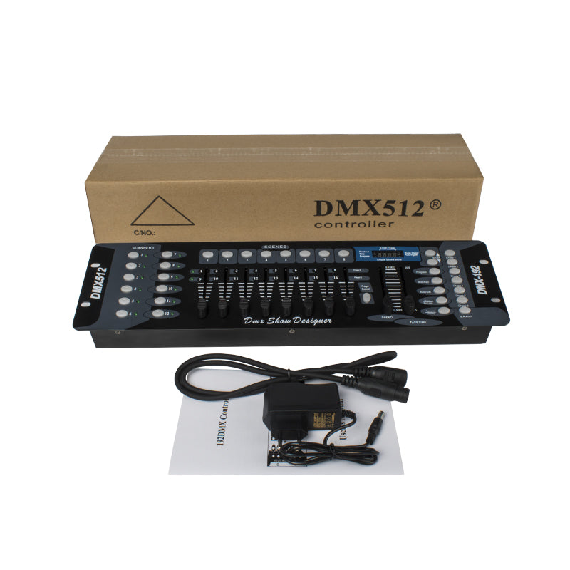 Controlador DMX SHEHDS 192 para luz de cabeça móvel 192 canais para equipamento de DJ DMX512 Controlador de discoteca