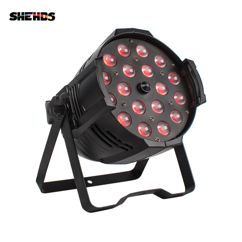 SHEHDS New Version Big Aluminum alloy LED Zoom&Wash Par 18x18W RGBWA UV 6in1 Light New light Sourcefor Party Night Club