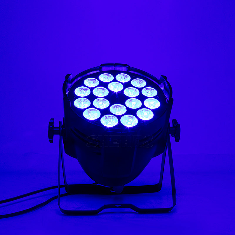 Grote aluminiumlegering LED Par 18x18W RGBWA + UV 4/6In1 licht Professionele DJ-projector podiumverlichting