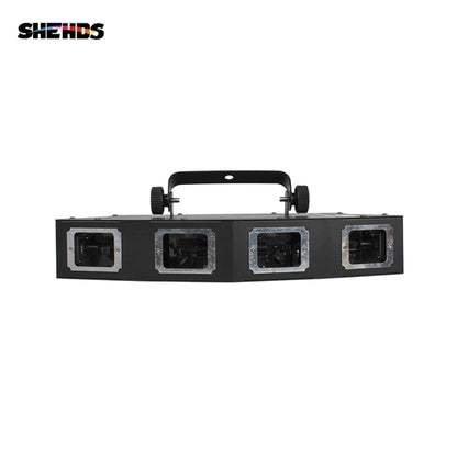 SHEHDS barre Laser DMX 3D 4 têtes RGB GOBO Scanner ligne Disco DJ projecteur effet de scène lumière Laser