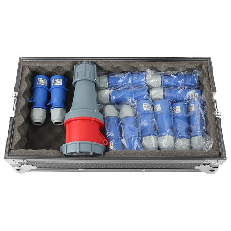 SHEHDS Flight Case 7U Coffret Distribution Alimentation 16A Prise Étanche 12 Canaux