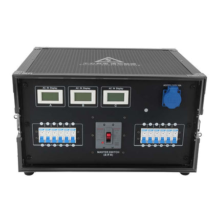 SHEHDS Flight Case 7U Coffret Distribution Alimentation 16A Prise Étanche 12 Canaux