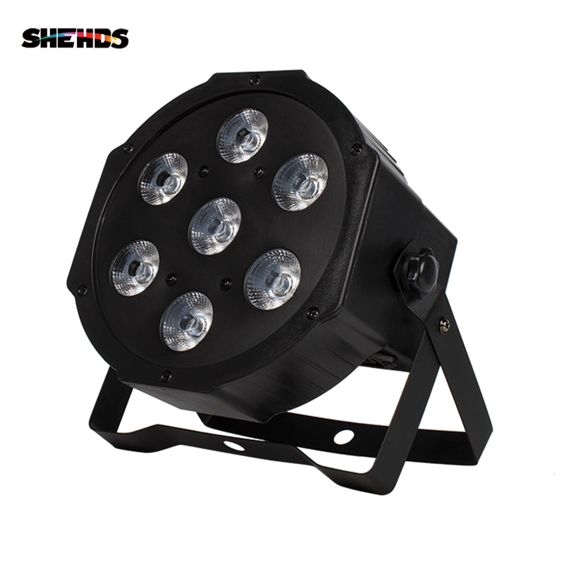 SHEHDS Silent Slim Par LED Flat 7x18W RGBWA+UV-podiumverlichting voor kerkelijk bruiloftsconcerttheater
