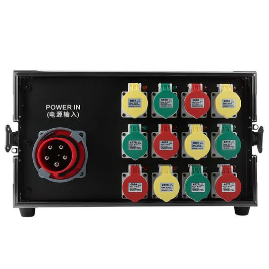 7U Flightcase Voeding Verdeelkast 16A Waterdichte stekker 12 kanalen