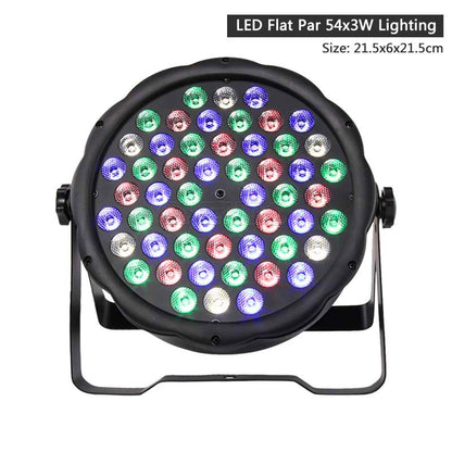 Lumière de lavage de mélange de couleurs, silencieuse et mince, éclairage de scène DMX512 pour Club Bar Disco DJ 54x3W RGBW LED