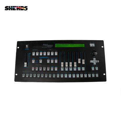 Shehds dmx console piloto 2000 dmx 512 controlador para equipamento de iluminação de efeito de palco para led par luz de cabeça móvel