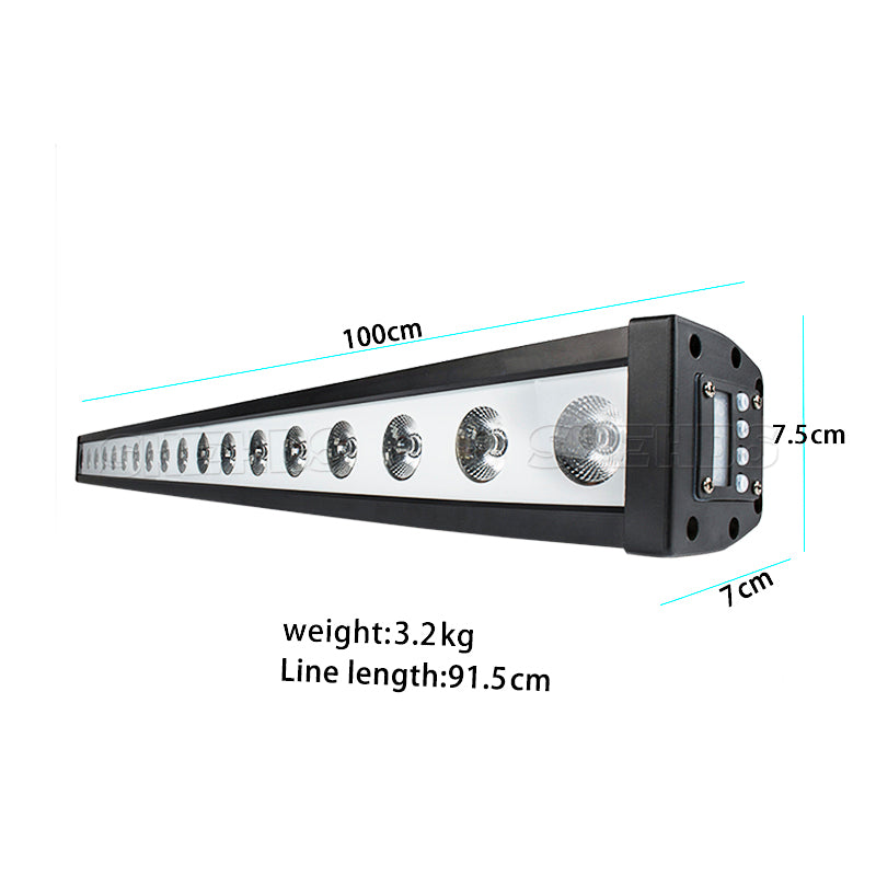 SHEHDS étanche 18x12W RGBW 4IN1 mur LED lumière de lavage barre de LED barre de ligne pour DJ lampe de course de chevaux en plein air