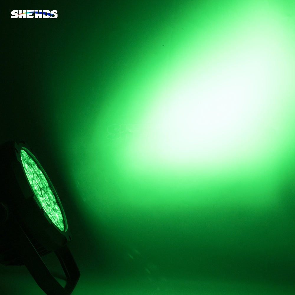 SHEHDS IP65 Waterdichte LED Par Light 18x18W 6in1 RGBWA + UV Buitenpodiumlicht DJ Club Bruiloft
