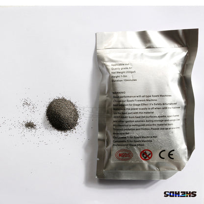 SHEHDS Spark Powder pour machine à étincelles de 650 W, divisé en 2 types - intérieur et extérieur