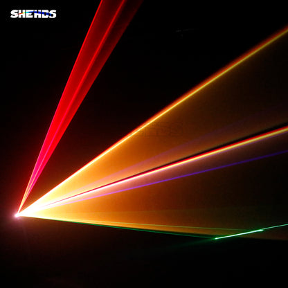 Shehds 1w rgb scan laser duplo padrão sobreposto para performance palco dj boate casamento