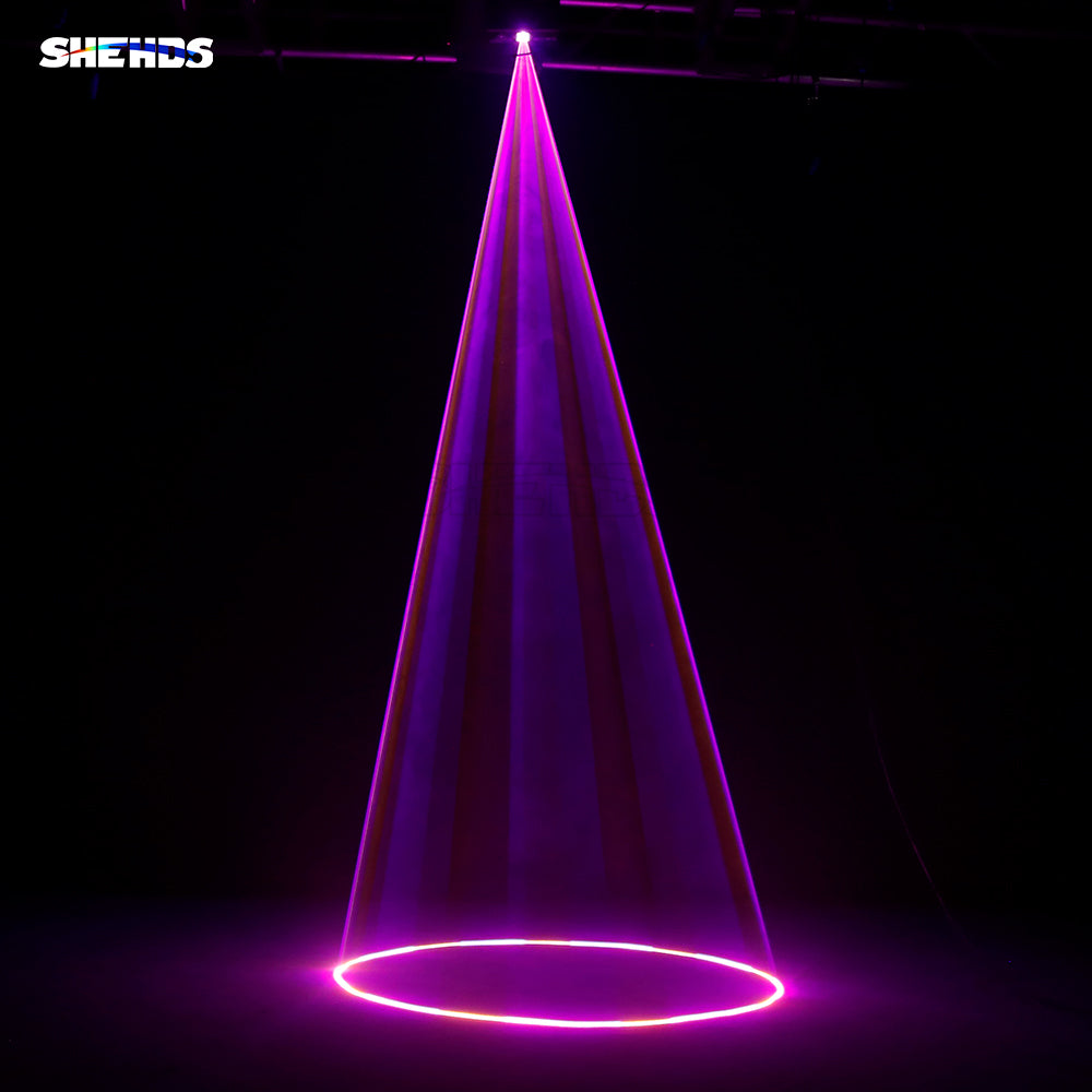 SHEHDS – Laser à balayage rvb 1W, Double motif superposé pour scène de Performance DJ discothèque mariage