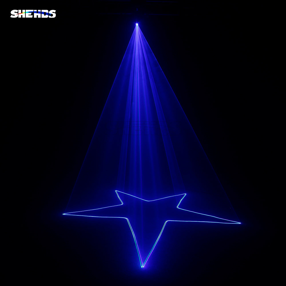 SHEHDS Waterproof Laser 3W RGB Scanning Pattern Animation Laser Light for Performance Stage Wedding DJ Nightclub