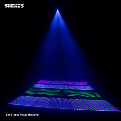 SHEHDS – Laser étanche 3W RGB, motif de balayage, lumière Laser d'animation pour scène de spectacle, mariage DJ discothèque