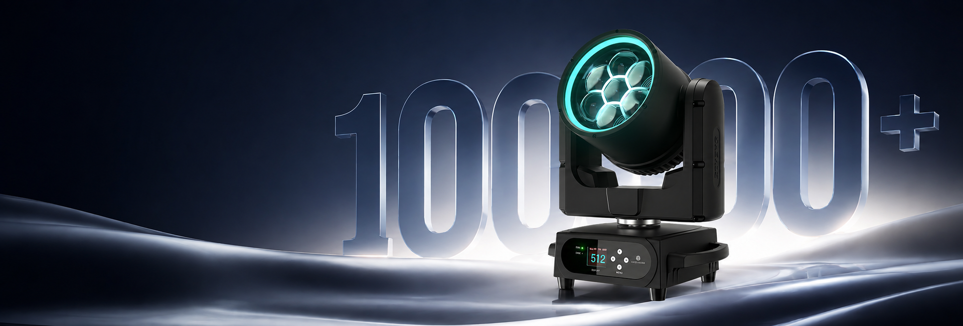 SHEHDS stage lights including moving head, LED par and wall wash fixtures