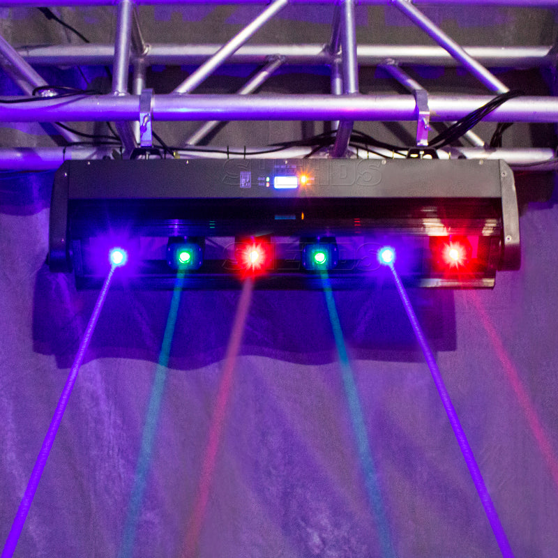Barra movente do laser 6x500mw 6 olhos rgb efeito de palco feixe movendo a cabeça iluminação dj festa discoteca palco casamento