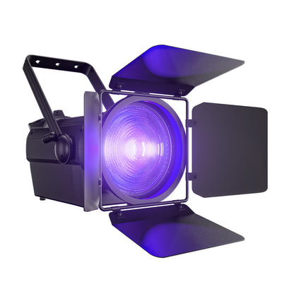 SHEHDS 250W/350W LED Spotlight RGBWAUV/RGBLAC/RGBW/RGBL/Warm+Cool White Stage Lighting with Barndoors & Pulse Strobe
