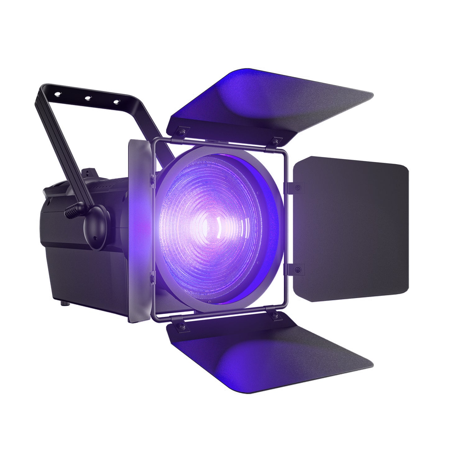 SHEHDS 250W/350W LED Spotlight RGBWAUV/RGBLAC/RGBW/RGBL/Warm+Cool White Stage Lighting with Barndoors & Pulse Strobe