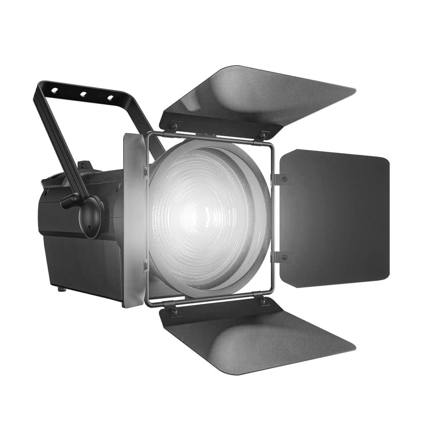 SHEHDS 250W/350W LED Spotlight RGBWAUV/RGBLAC/RGBW/RGBL/Warm+Cool White Stage Lighting with Barndoors & Pulse Strobe