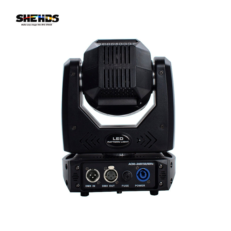 SHEHDS Refletor LED 80W com 3 prismas Gobo Moving Head Light Party Dj Equipment DJ Disco Night Club