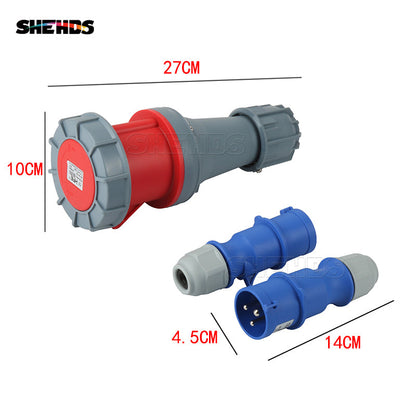 SHEHDS Flight Case 7U Coffret Distribution Alimentation 16A Prise Étanche 12 Canaux
