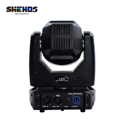 Светодиодный прожектор SHEHDS 80 Вт с 3-призматическим гобо с подвижной головкой, оборудование для вечеринок, DJ, дискотека, ночной клуб