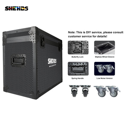 SHEHDS Nova Versão Liga de Alumínio LED 200W RGBACL 6 em 1 COB Light 2 anos de garantia Ajustável Sensibilidade de controle de voz para palco de performance
