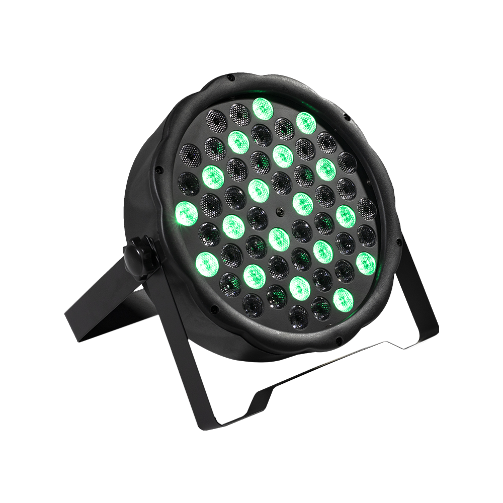 Silent Slim Par LED 54x3W RGBW LED Flat Par Color Mixing Wash Light Stage Uplighting DMX512 for Club Bar Disco DJ