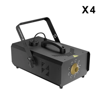 SHEHDS 1500W RGB LED Fog Machine with 9x3W Lights DMX & Remote Control Fog Effect – alternate product view