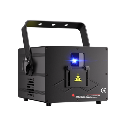 SHEHDS Full Color 3D Effect 3W RGB Laserscanner Lichten DJ Party Bar Projector Podiumverlichting
