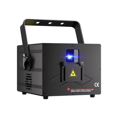 SHEHDS Full Color 3D Effect 3W RGB Laser Scanner Lights DJ Party Bar Projector Stage Lighting