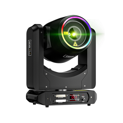 Luz láser con cabezal móvil Constellaser 12W con efecto de anillo para bares, conciertos, calles peatonales 
