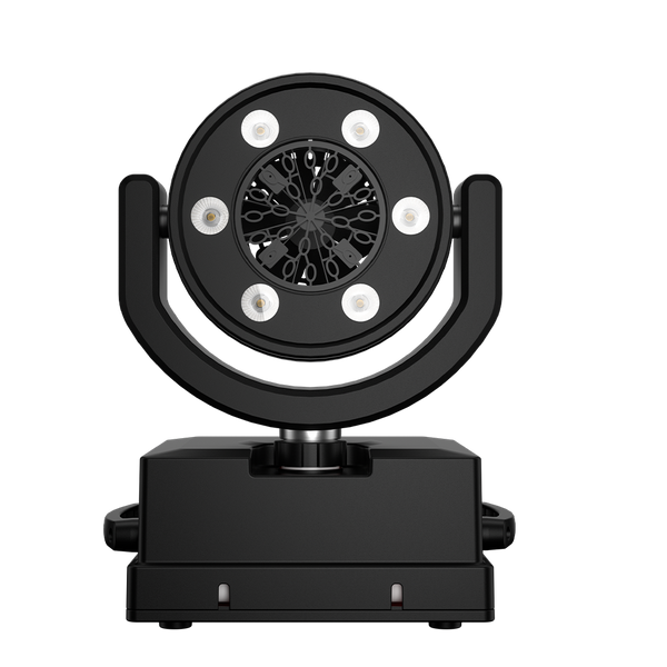 SHEHDS 100W Rechargeable Wireless Battery LED Rotating Bubble Machine with Remote Control for Wedding Live Stage