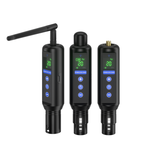 Wireless  DMX 512 Transmitter & Receiver 2.4G Battery Receiver with OLED Touch For Stage Light