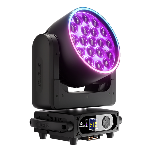 Shehds Iluminação de cabeça móvel de palco LED 19x15W/20W/25W com feixe de luz e zoom