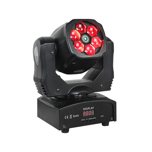 JMS WEBB 6x15W Лазерный + луч RGBW Движущийся головной светильник DJ Дискотека Сценический движущийся головной светильник